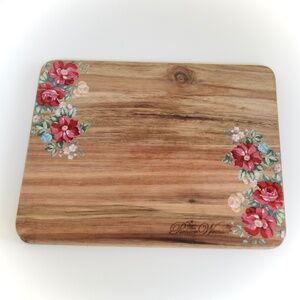 Pioneer Woman Floral 8x10 Acacia Wood Cutting & Serving Board